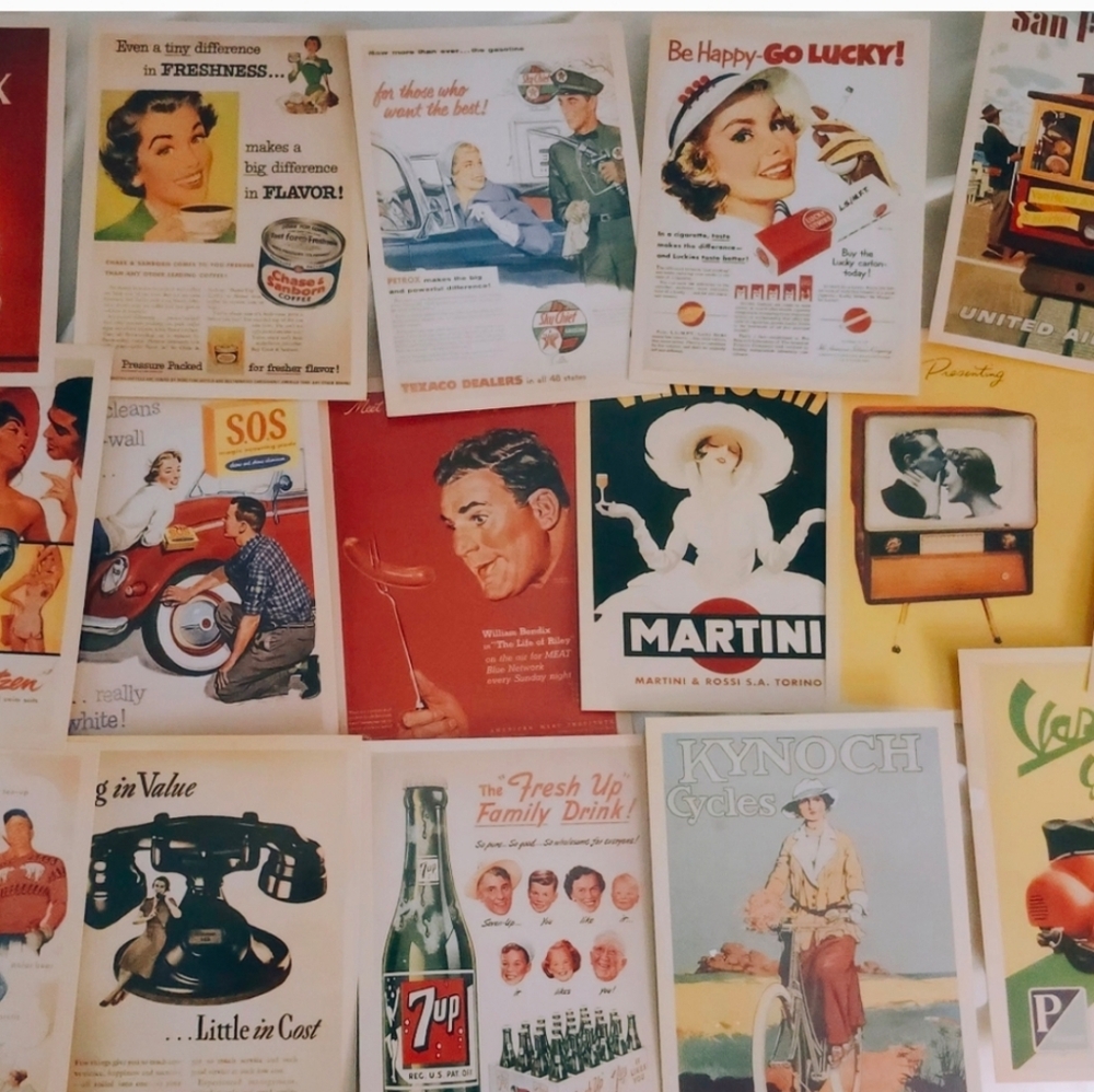 Retro Martini and Beverage Art Poster Set